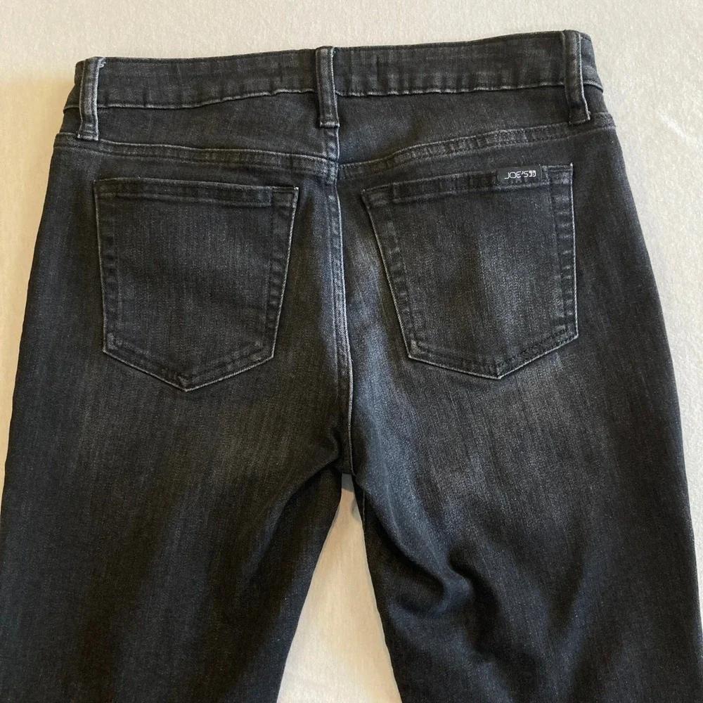 Joes Jeans Womens 28x25 Black Faded Straight Leg Raw Hem Denim 45GXJC4A5875 25